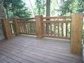 Douglas Fir S4S Timber Deck Railing / All materials were distressed and stained onsite